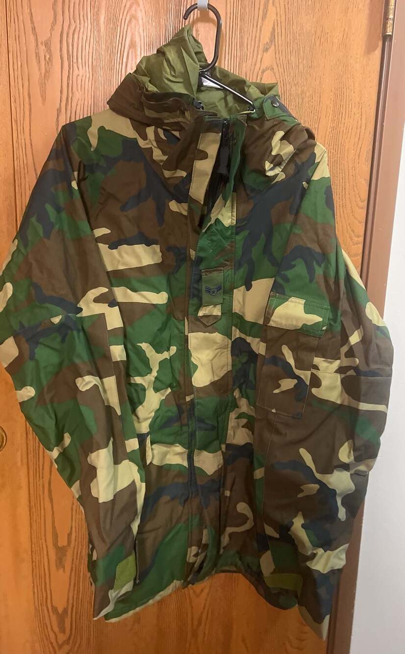 US Military ECWCS Gen 1 Gore-Tex Cold Weather Woodland Camo Parka Large Long
